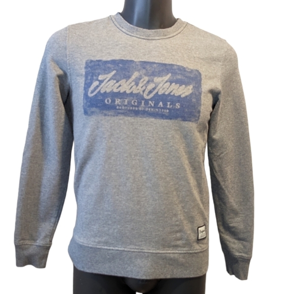 JACK & Jones heather grey sweatshirt small - Picture 1 of 9